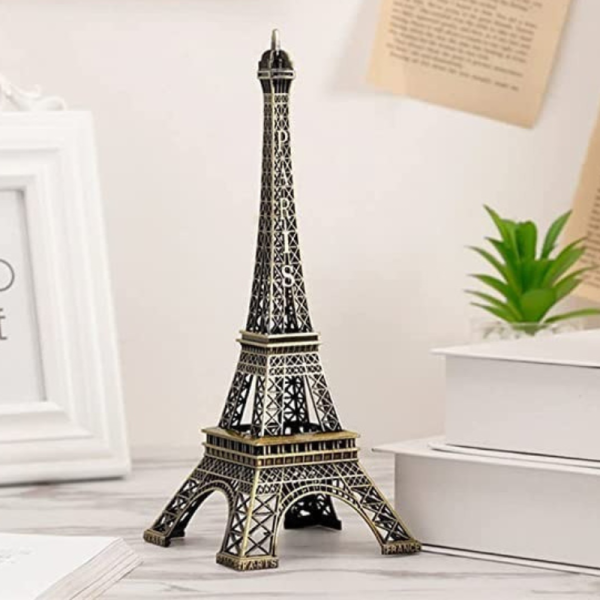 7-Inch Eiffel Tower Statue – Bronze Alloy Paris Souvenir | Home, Office & Event Decoration