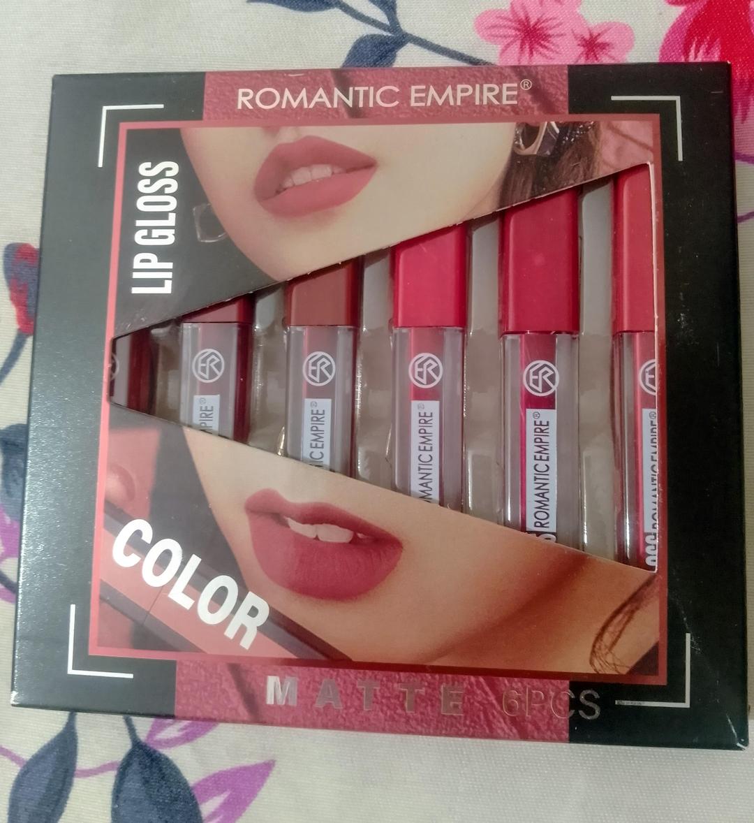 Romantic Empire High Pigmented Matte Lipgloss, 6 Pcs,Shades Of Red
