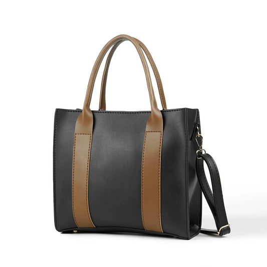 Chic Women's PU Leather Hand Bag - 1 Pc in Classic Black or Brown