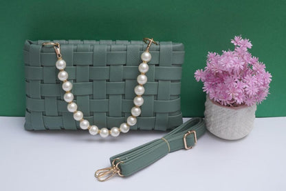 Women's PU Leather Plain Hand Bag