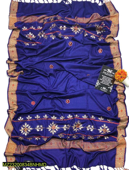 1 Pc Women's Woolen Embroidered Shawl