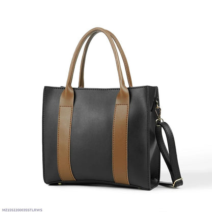 Chic Women's PU Leather Hand Bag - 1 Pc in Classic Black or Brown