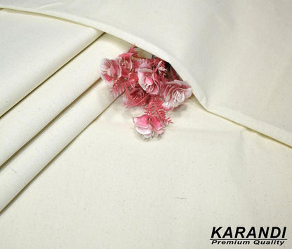 Men's Unstitched Karandi Plain Suit