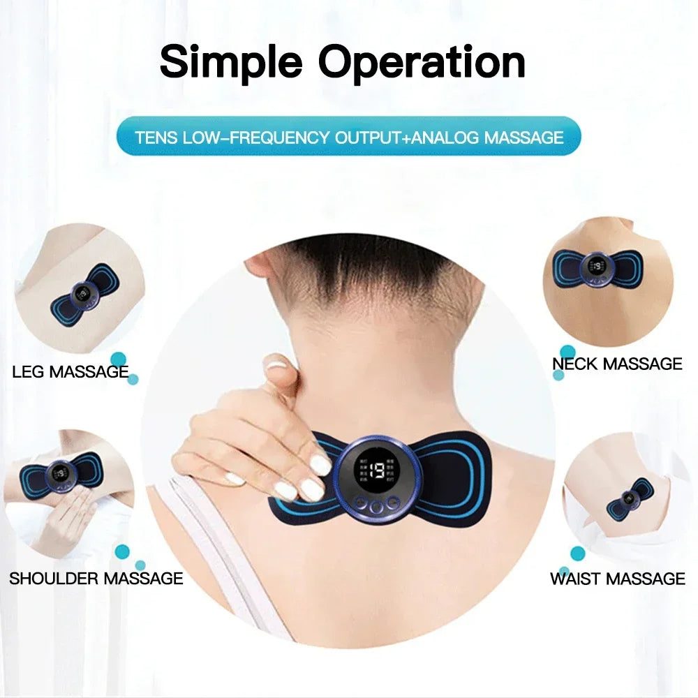 Portable Mini Electric Massager – EMS Body Relaxation & Muscle Comfort Patch (Neck, Arms, Back, Shoulders)